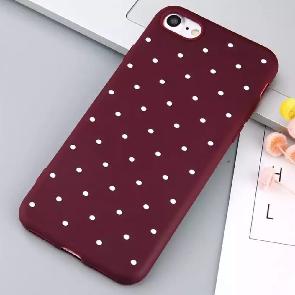 ⚫️ Iphone X 7/8 Silicon Point Dot Case Cover Skin